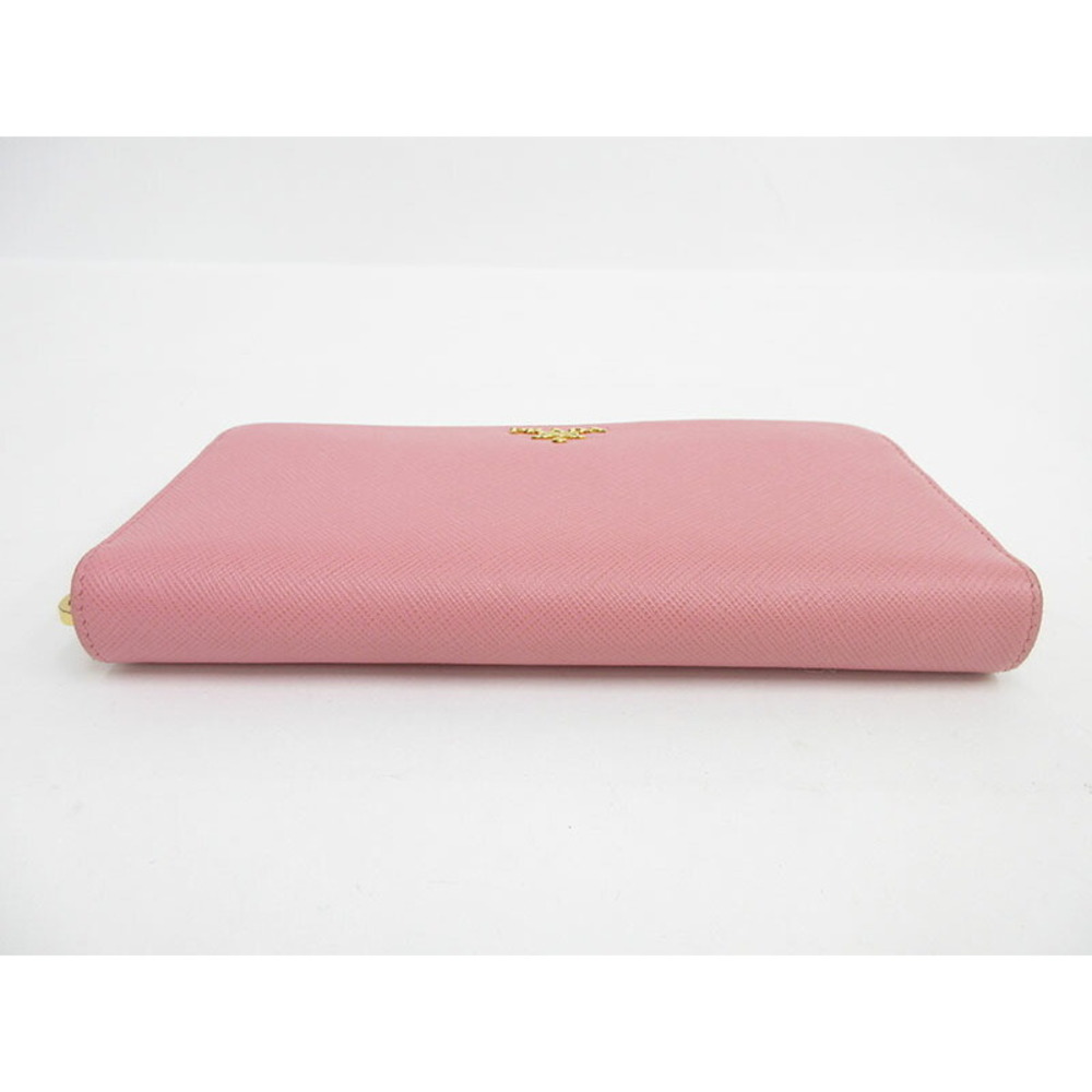 Prada Round Zip Long Wallet Pink Saffiano - Picture 3 of 8